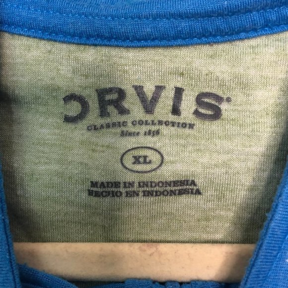 ORVIS Classic Collection Sandy Point Quarter Zip Pullover Turquoise XL - Picture 4 of 10